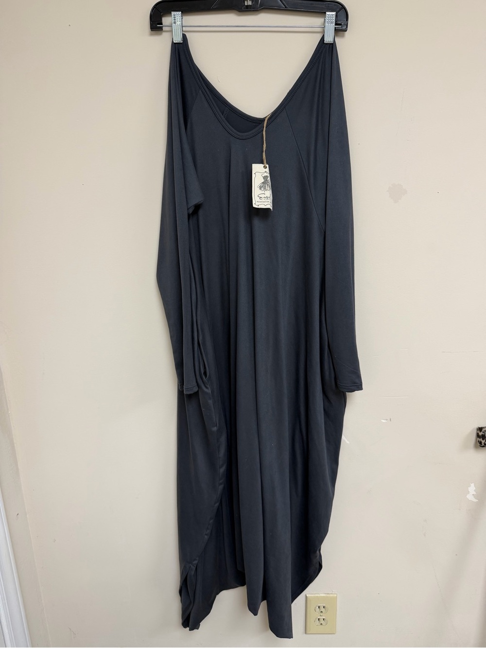 Women's gray Long Sleeve Maxi Dress